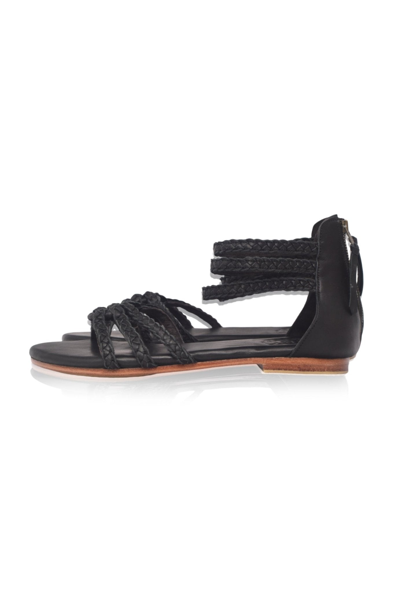 All Aboard Braided Leather Sandals - LumoraBlackeAll Aboard Braided Leather SandalsALB41060694
