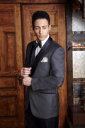 "Bradford" Steel Grey Tuxedo Jacket Shawl (Separates) - LumoraSteel Greye"Bradford" Steel Grey Tuxedo Jacket Shawl (Separates)TUX-11490334S