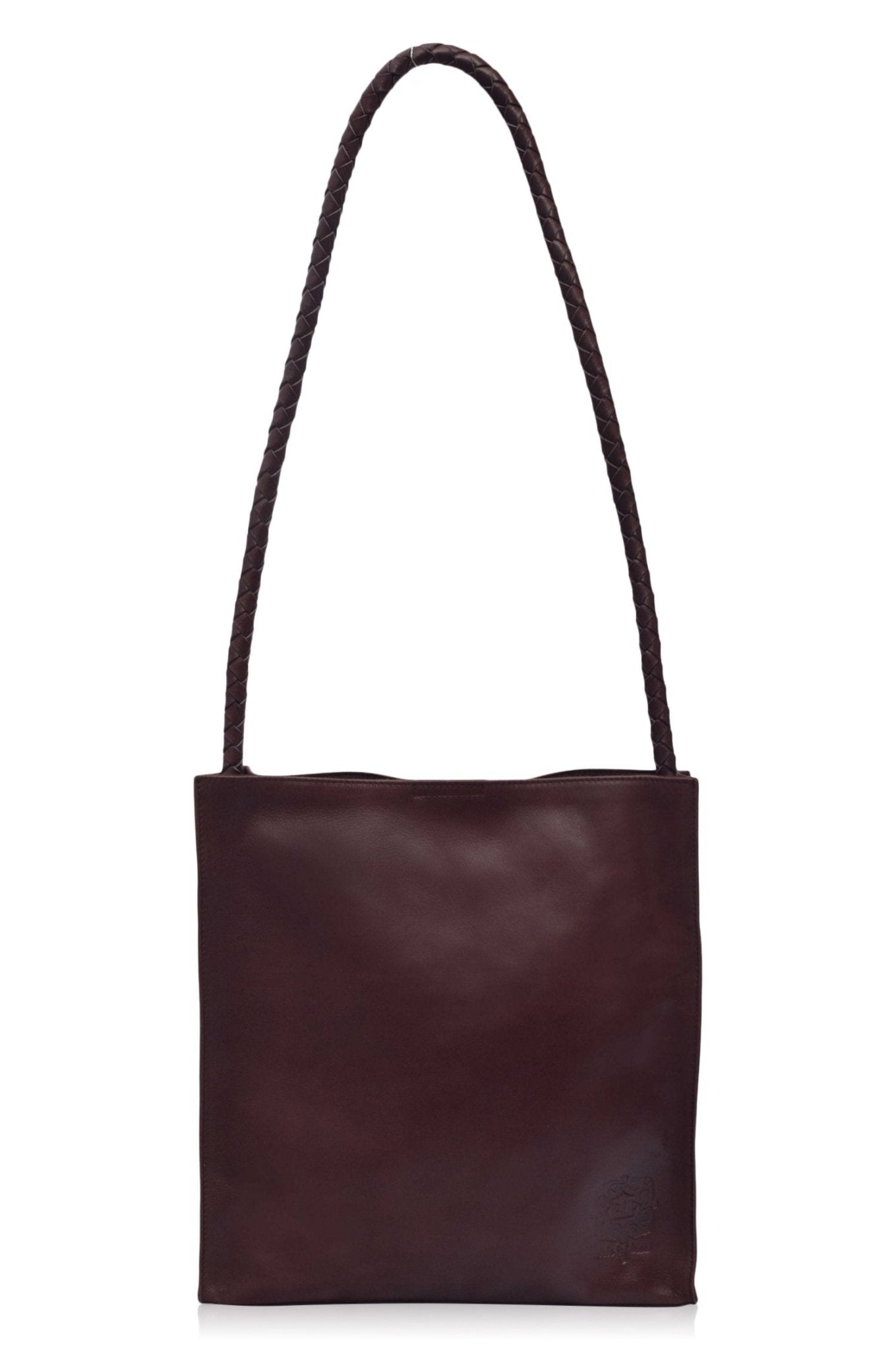 Day Leather Shoulder Bag - LumoraDark BrowneDay Leather Shoulder BagDADP67416Plain Lining