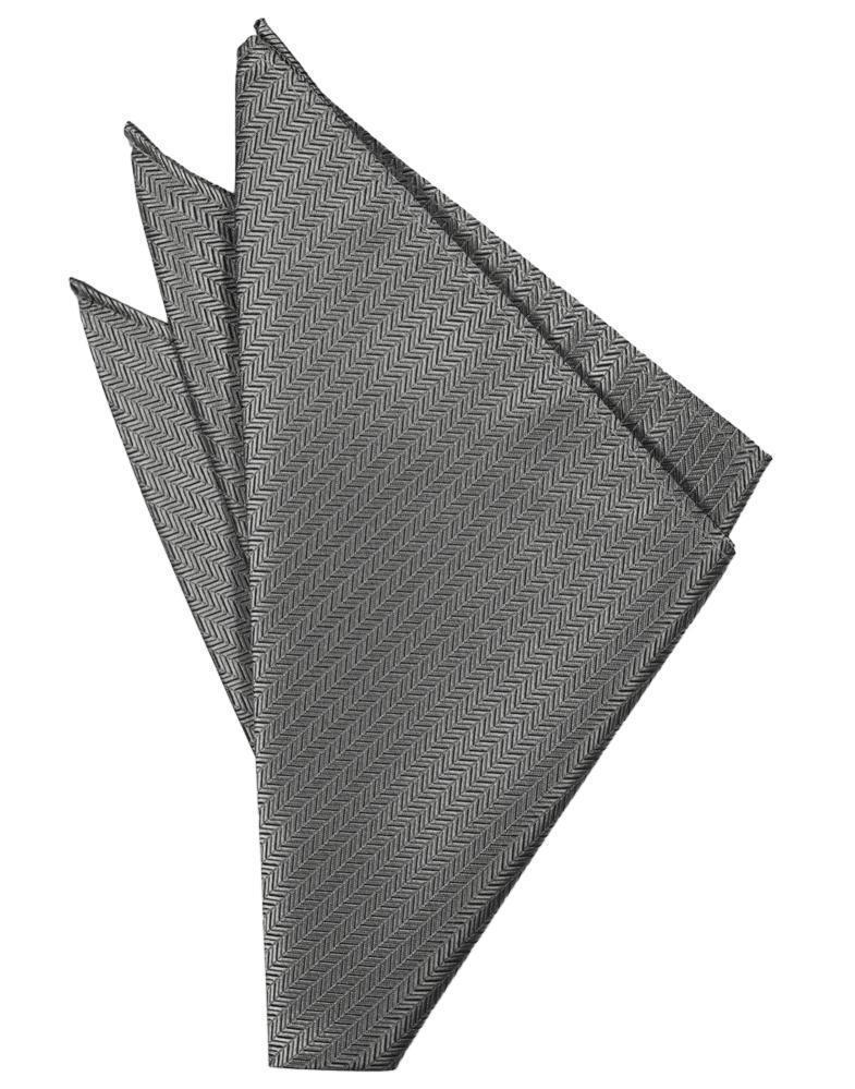 Herringbone Pocket Square - LumoraSilvereHerringbone Pocket SquareTUX-123293