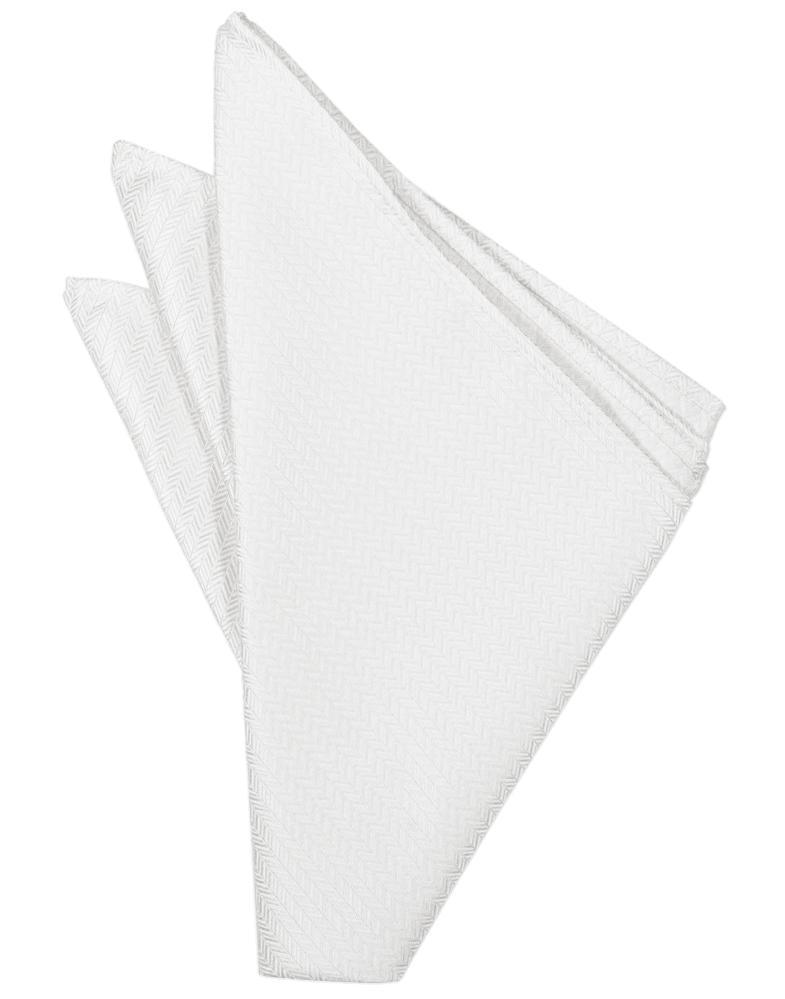 Herringbone Pocket Square - LumoraWhiteeHerringbone Pocket SquareTUX-123298