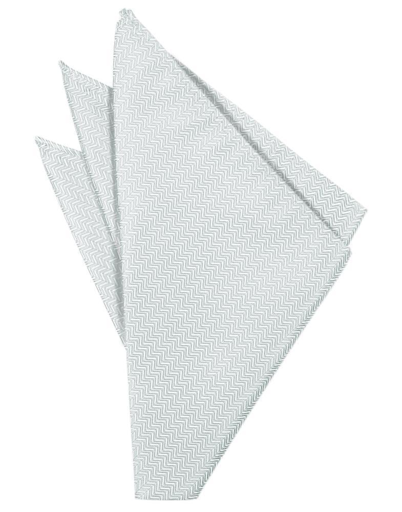 Herringbone Pocket Square - LumoraPlatinumeHerringbone Pocket SquareTUX-123243