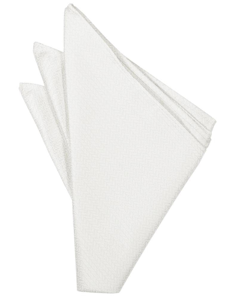 Herringbone Pocket Square - LumoraDiamond WhiteeHerringbone Pocket SquareTUX-123243