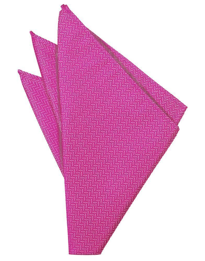 Herringbone Pocket Square - LumoraFuchsiaeHerringbone Pocket SquareTUX-123243