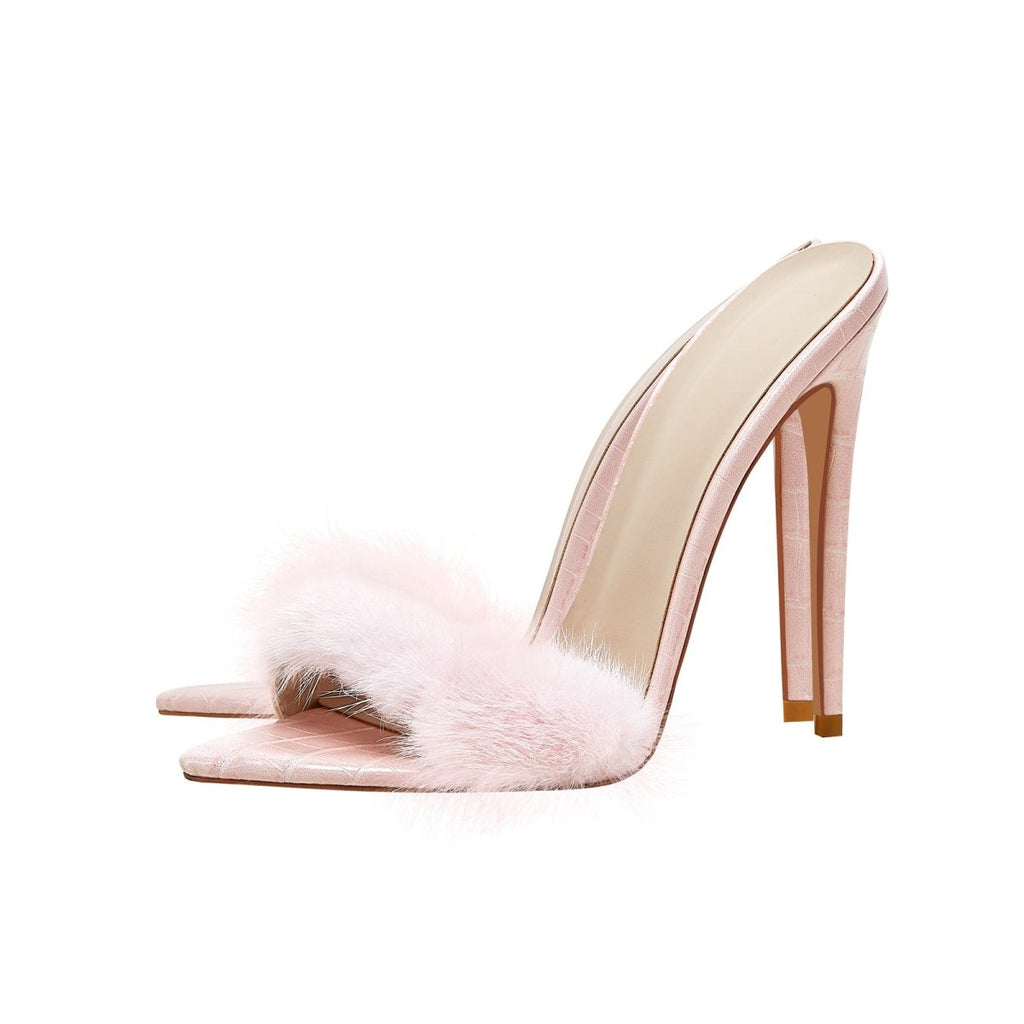 Lightweight Fluffy Pink Heels - Lumora35eLightweight Fluffy Pink HeelsJR60332035Pink