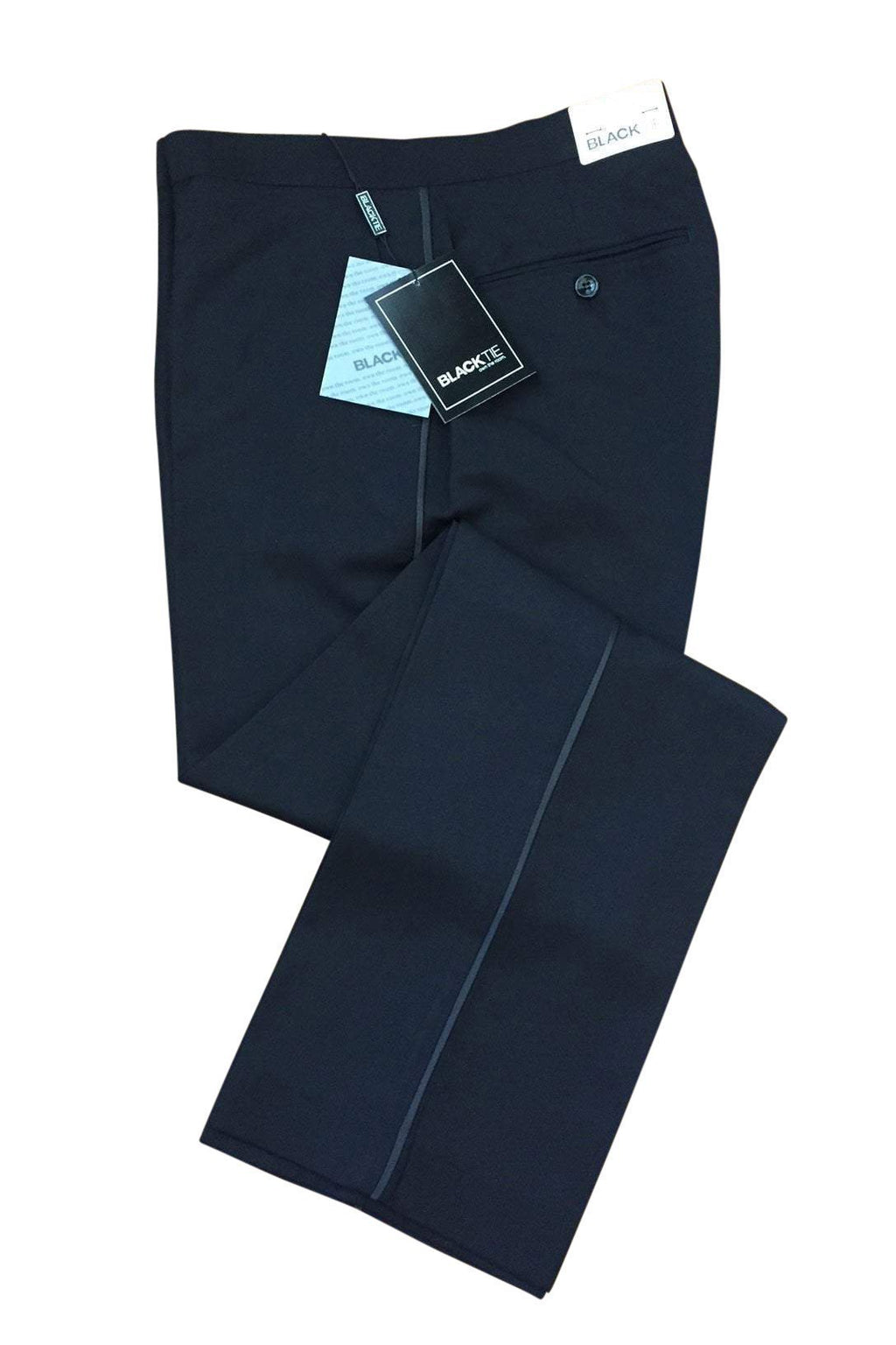 "Logan" Black Luxury Wool Blend Tuxedo Pants - Lumora28e"Logan" Black Luxury Wool Blend Tuxedo PantsTUX-11706330