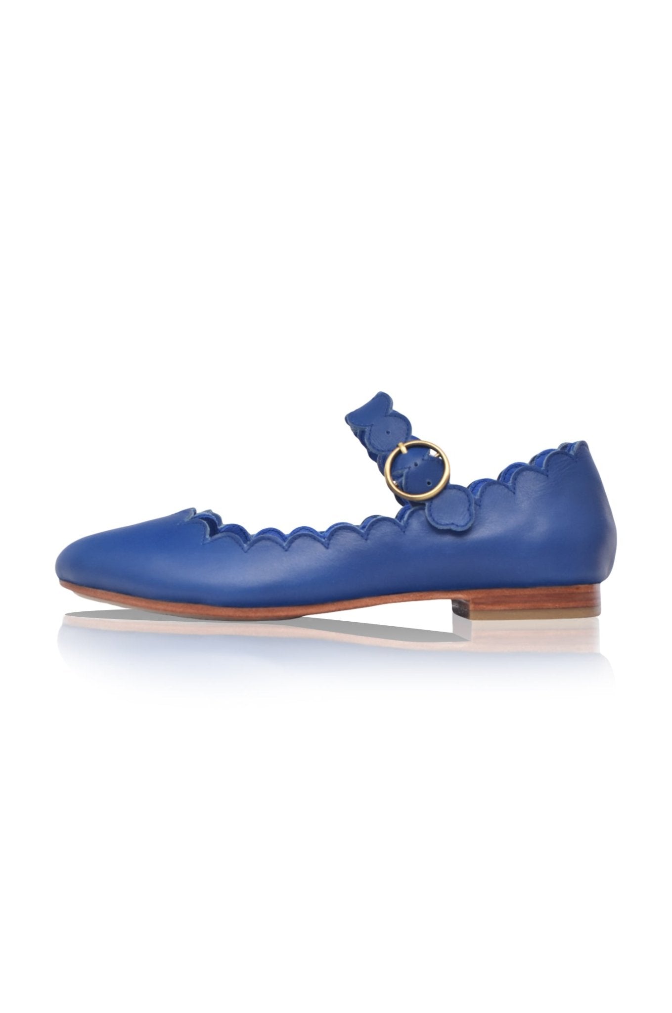 Mia Rosa Scalloped Mary Jane Flats - LumoraRoyal BlueeMia Rosa Scalloped Mary Jane FlatsMIR5962785