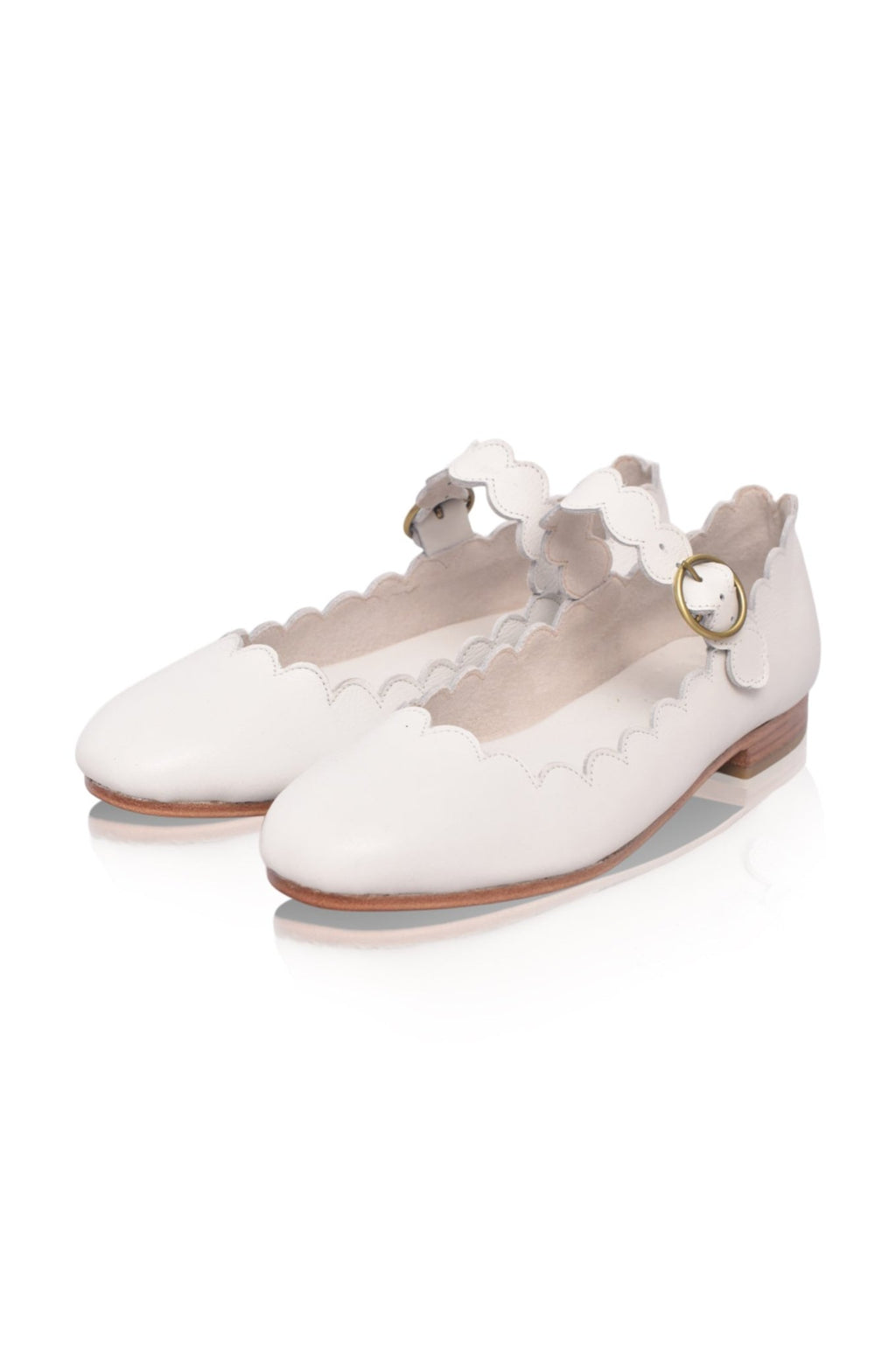 Mia Rosa Scalloped Mary Jane Flats - LumoraVintage CameleMia Rosa Scalloped Mary Jane FlatsMIV5962795