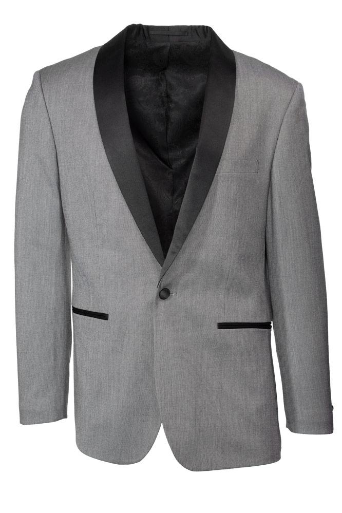 "Sebastian" Grey Pindot Tuxedo Jacket Shawl (Separates) - Lumora34Se"Sebastian" Grey Pindot Tuxedo Jacket Shawl (Separates)TUX-117033Grey Pindot