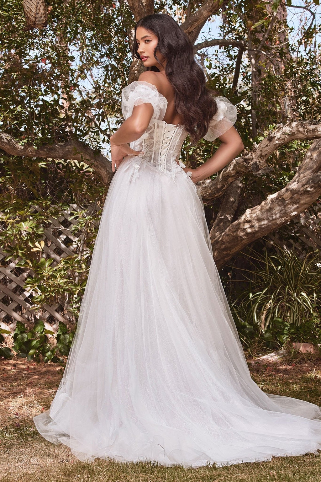 Strapless Floral Ball Gown Bridal - Lumora2eStrapless Floral Ball Gown BridalCB080WOff White